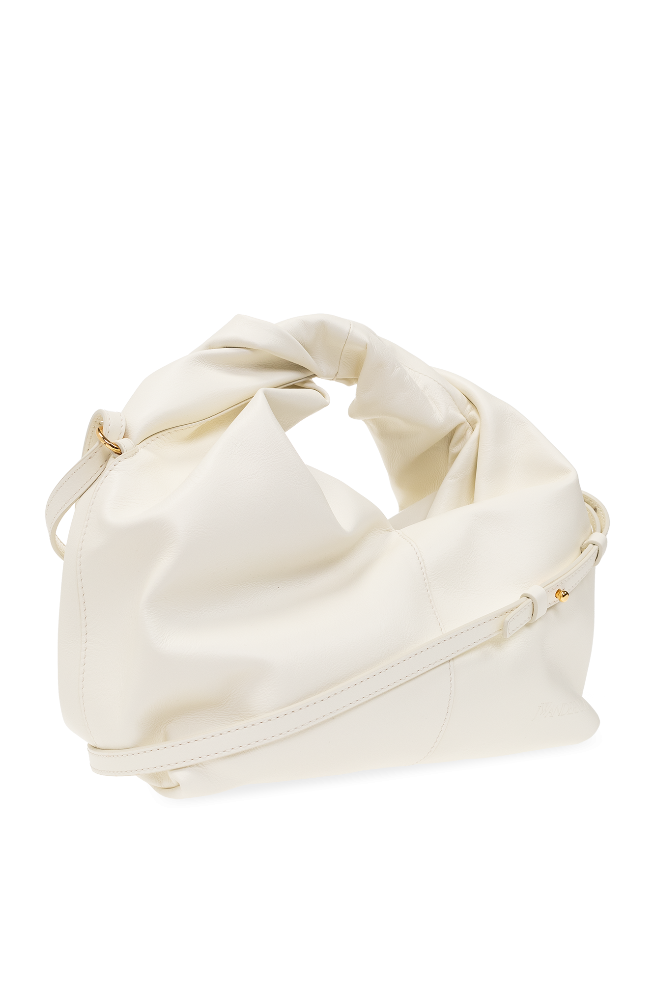 【送料&関税込】J.W. Anderson White Leather Hobo Twister Bag White 'Twister Hobo Mini' shoulder bag JW Anderson